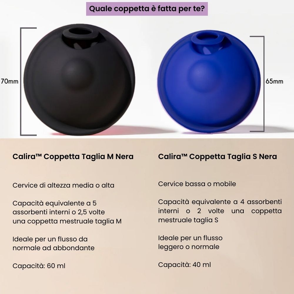 Calira™ Coppetta Mestruale - Per un ciclo percettibilmente impercettibile